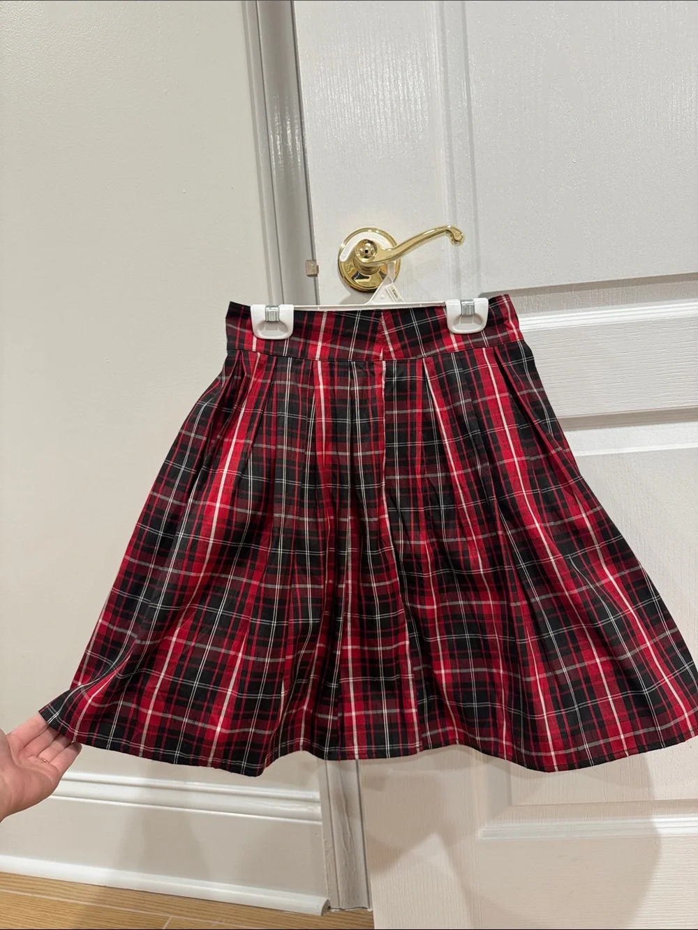 Gymboree Red and Black Plaid Circle Skirt